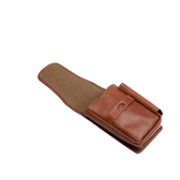 Portasigarette in pelle con tasca per accendino Story Exclusive - Marrone/oro - Idee regalo donna | The Bridge