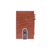 Portacarte in pelle a scatto con protezione rfid - Piccola pelletteria uomo | The Bridge