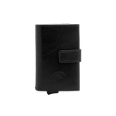 Portacarte in pelle a scatto con protezione rfid - Portacarte uomo in pelle | The Bridge
