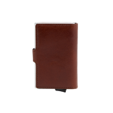 Portacarte in pelle a scatto con protezione rfid - Portacarte uomo in pelle | The Bridge