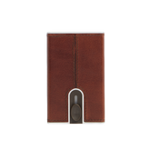 Portacarte in pelle a scatto con protezione rfid Story - Marrone/rutenio scuro - UOMO | The Bridge