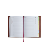 Agenda in pelle con interno ricaricabile Story - Marrone/oro - Regali laurea donna | The Bridge