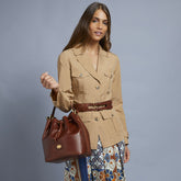 Borsa secchiello pelle con tracolla | The Bridge