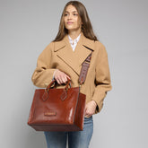 Borsa a mano in pelle con tracolla removibile | The Bridge
