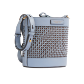 Borsa secchiello in pelle e paglia di Vienna - Borse a secchiello in pelle | The Bridge