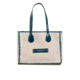 Borsa shopper in pelle e paglia di Vienna - Shopping bag donna | The Bridge
