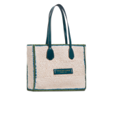 Borsa shopper in pelle e paglia di Vienna - Shopping bag donna | The Bridge
