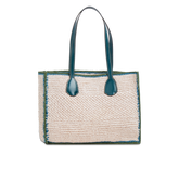 Borsa shopper in pelle e paglia di Vienna - Shopping bag donna | The Bridge