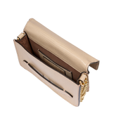 Borsa tracolla pelle con catena stampa lizard | The Bridge
