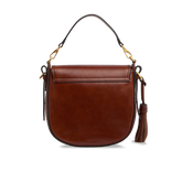 Borsa tracolla pelle con manico removibile - Marrone | The Bridge