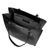 Borsa shopper pelle Mirra - Nero/oro | The Bridge
