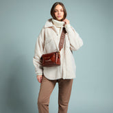 Borsa tracolla pelle chiusa con zip taglia s | The Bridge