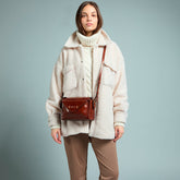 Borsa tracolla pelle chiusa con zip taglia s | The Bridge