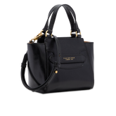 Borsa pelle donna con tracolla Lucrezia - Nero/oro - DONNA | The Bridge