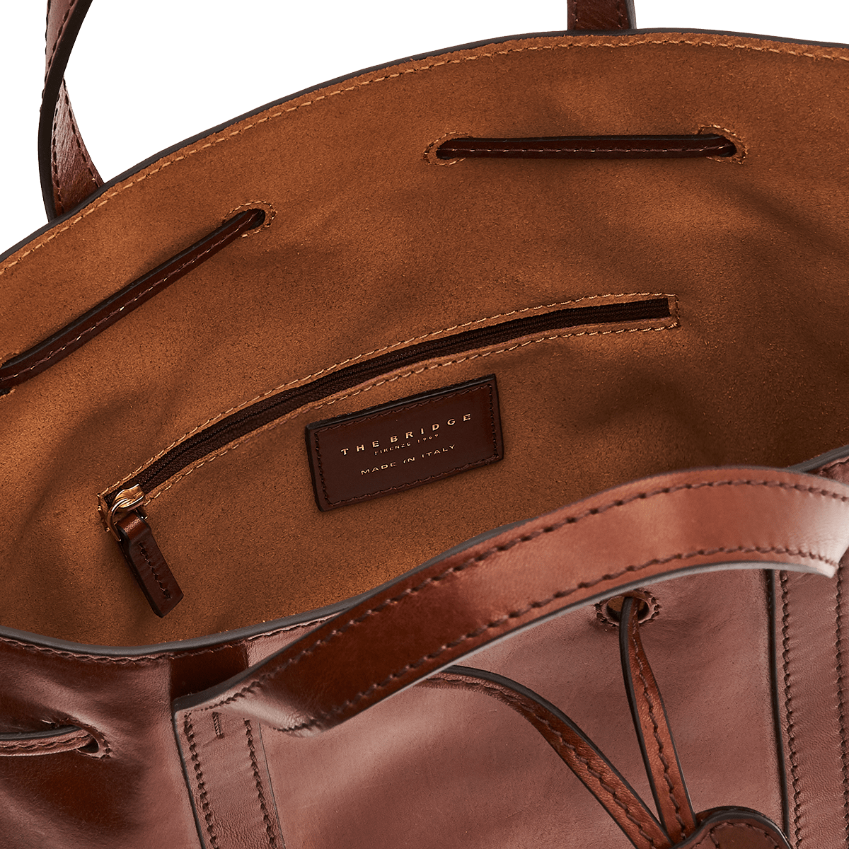 Borsa Secchiello Pelle MARRONE/ORO | The Bridge - Foto 10