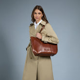 Borsa shopper pelle chiusa con zip | The Bridge