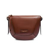 Borsa a tracolla in pelle granata taglia piccola - Borse a tracolla donna | The Bridge