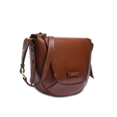Borsa a tracolla in pelle granata taglia piccola - Borse a tracolla donna | The Bridge