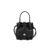 Borsa secchiello pelle con tracolla mini size Story - Nero/oro | The Bridge