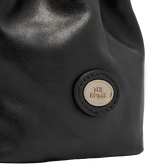 Borsa secchiello pelle con tracolla mini size Story - Nero/oro | The Bridge