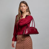 Borsa a spalla donna in pelle con silhouette arrotondata | The Bridge