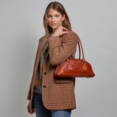 Borsa a spalla donna in pelle con silhouette arrotondata | The Bridge