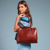 Borsa shopper pelle tre scomparti e zip | The Bridge