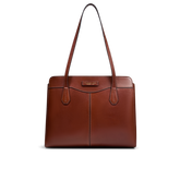 Borsa shopper pelle tre scomparti e zip | The Bridge