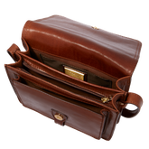 Borsa pelle tracolla a scomparti | The Bridge