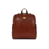 Zaino donna pelle piccolo con tasca frontale - Zaini donna in pelle | The Bridge