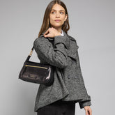 Borsa a tracolla in pelle con chiusura e zip frontale | The Bridge