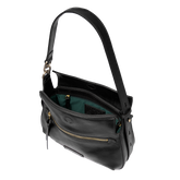 Borsa a tracolla in pelle con chiusura e zip frontale | The Bridge