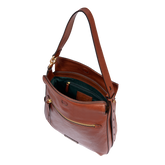 Borsa a spalla in pelle con zip frontale | The Bridge