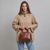 Borsa a mano pelle con tracolla removibile - Marrone | The Bridge