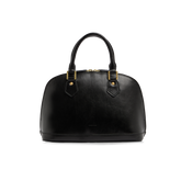 Borsa a mano in pelle con tracolla - Nero | The Bridge