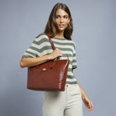 Borsa shopper pelle donna con zip | The Bridge