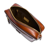 Tracolla in pelle uomo con zip frontale | The Bridge