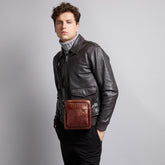 Tracolla in pelle uomo small size | The Bridge