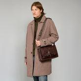 Cartella in pelle con tracolla | The Bridge