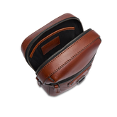 Tracolla in pelle uomo con zip frontale | The Bridge