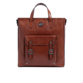 Cartella di pelle e tessuto con tracolla - Nuovi arrivi uomo | The Bridge