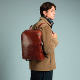 Zaino in pelle porta pc uomo due zip | The Bridge