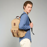 Zaino di pelle e tessuto uomo | The Bridge