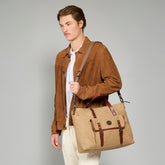 Zaino in pelle e tessuto uomo | The Bridge