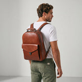 Zaino in pelle porta pc uomo due zip | The Bridge