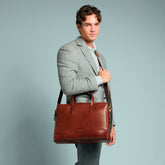 Cartella di pelle uomo con tracolla | The Bridge