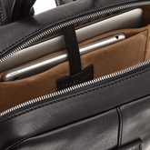 Zaino in pelle porta pc uomo due zip - Zaini uomo in pelle | The Bridge