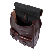 Zaino in pelle uomo con tasche frontali | The Bridge
