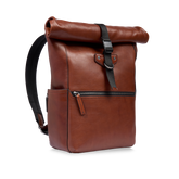 Zaino in pelle uomo con apertura roll-top | The Bridge