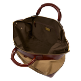 Borsone in pelle e tessuto small size | The Bridge